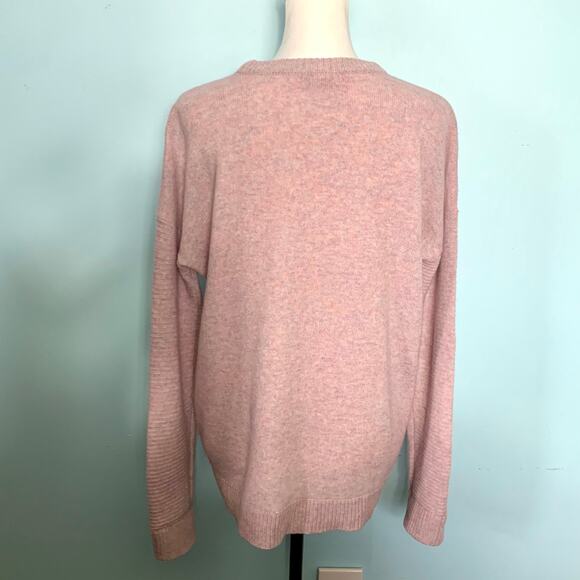 J. Crew Pink & Purple Marbled Lambswool Side Zip Sweater Size Small - Picture 5 of 9